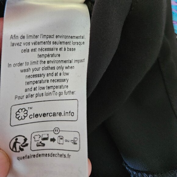 NAF NAF Paris Black dress longsleeves with ruffles detail Size 36 - Picture 14 of 15